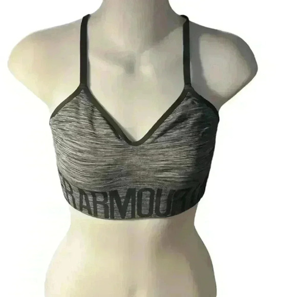 Under Armour‎ Black and Gray Soorts Bra, M - Picture 1 of 4